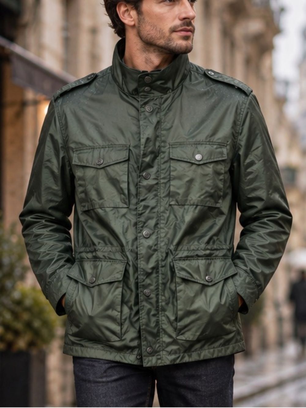 Rumford Venezia Forest Green Rain Jacket Men's Sz. M